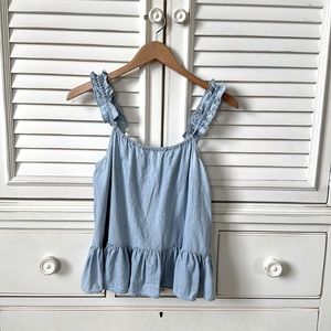 Madewell chambray tank top size 0